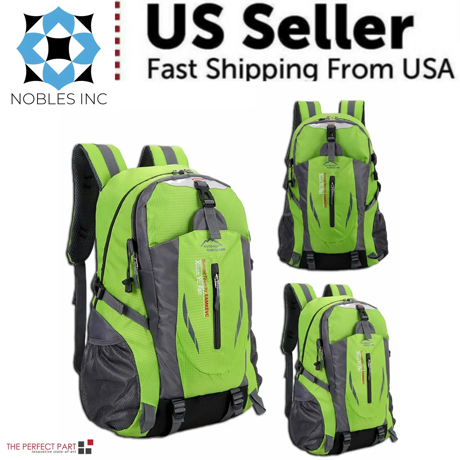 40L Men Women Travel Backpack Rucksack Camping Laptop Hiking School Book Bag USA