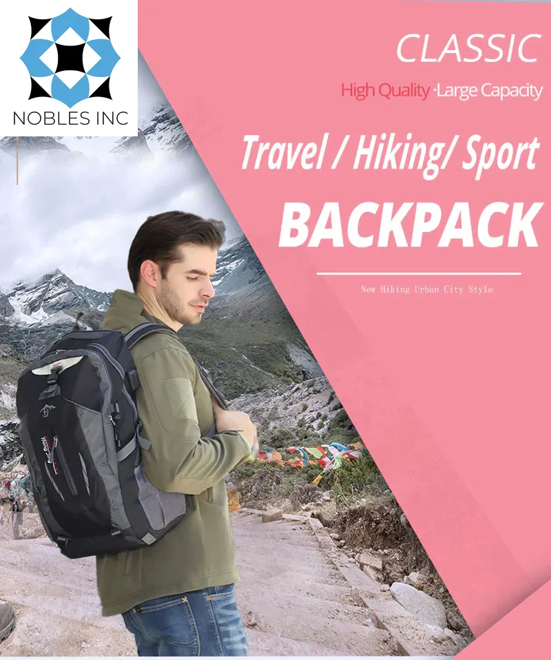 40L Men Women Travel Backpack Rucksack Camping Laptop Hiking School Book Bag USA