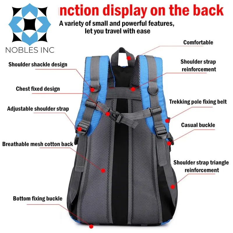 40L Men Women Travel Backpack Rucksack Camping Laptop Hiking School Book Bag USA