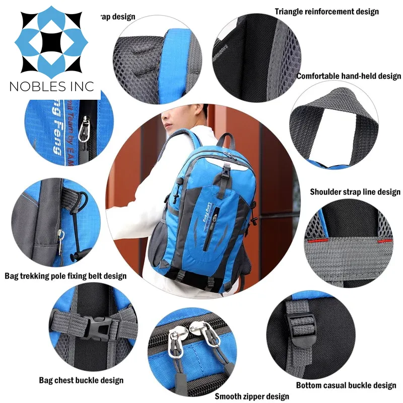 40L Men Women Travel Backpack Rucksack Camping Laptop Hiking School Book Bag USA