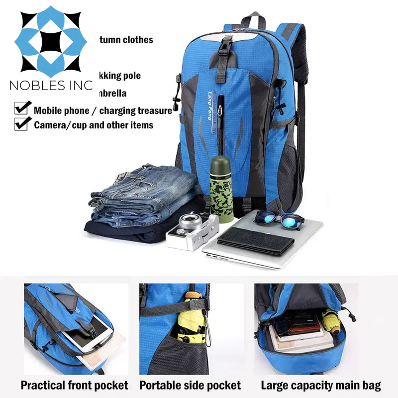 40L Men Women Travel Backpack Rucksack Camping Laptop Hiking School Book Bag USA