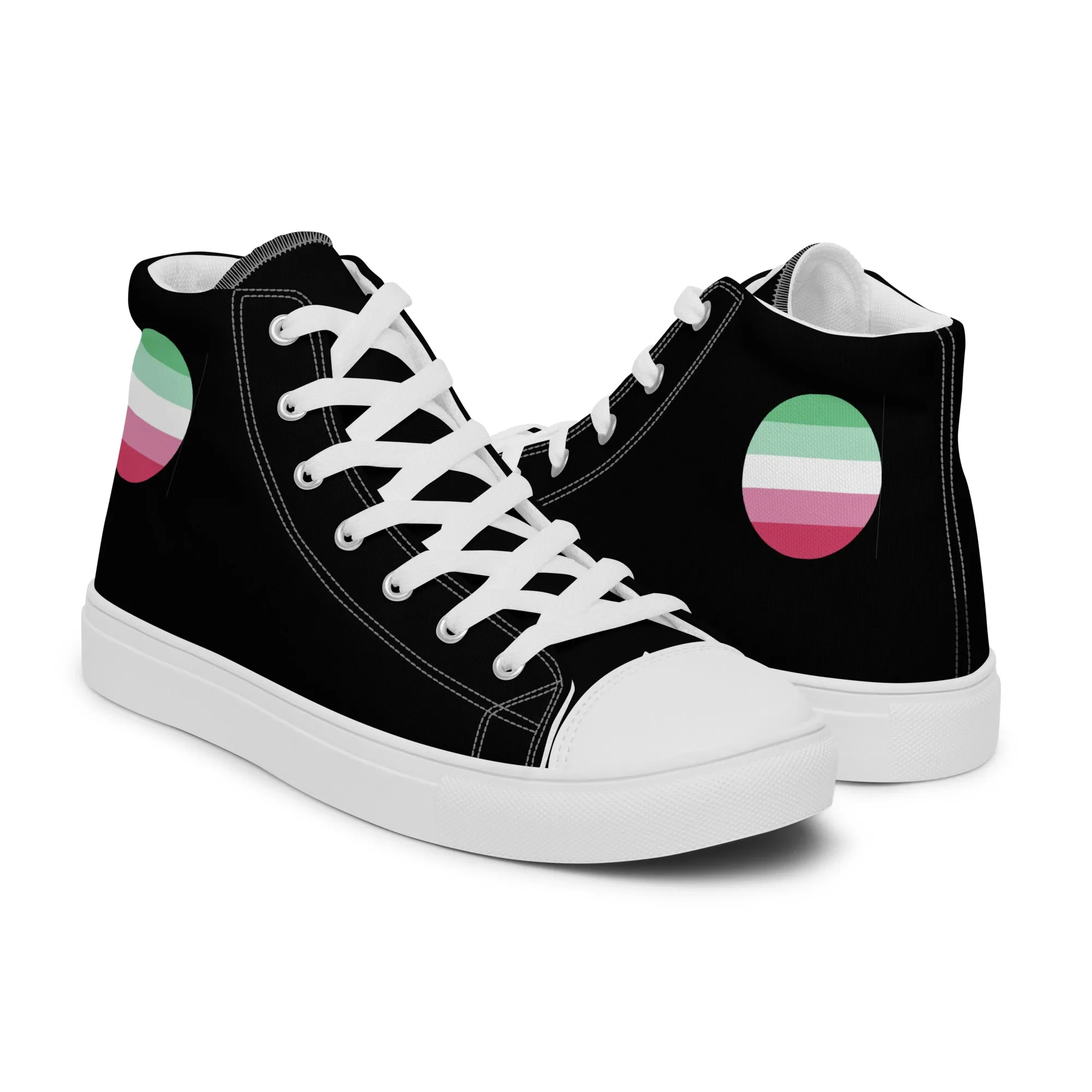 Abrosexual Pride Men’s High Top Canvas Athletic Shoes