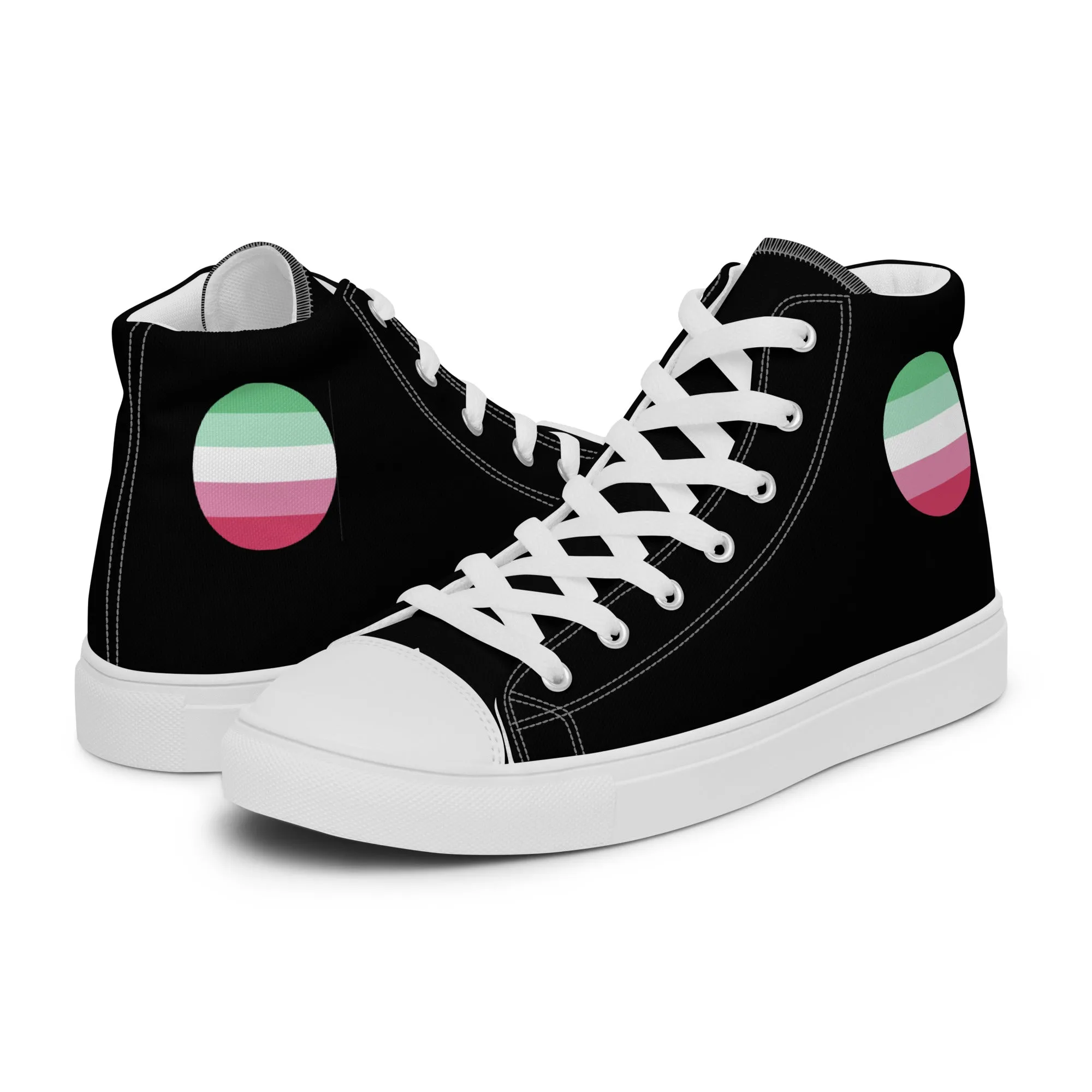 Abrosexual Pride Men’s High Top Canvas Athletic Shoes