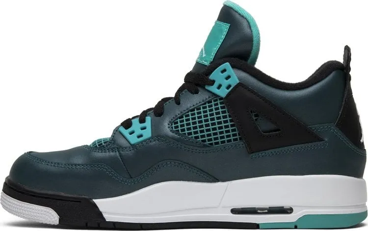 Air Jordan 4 Retro BG Teal Sneakers, Green