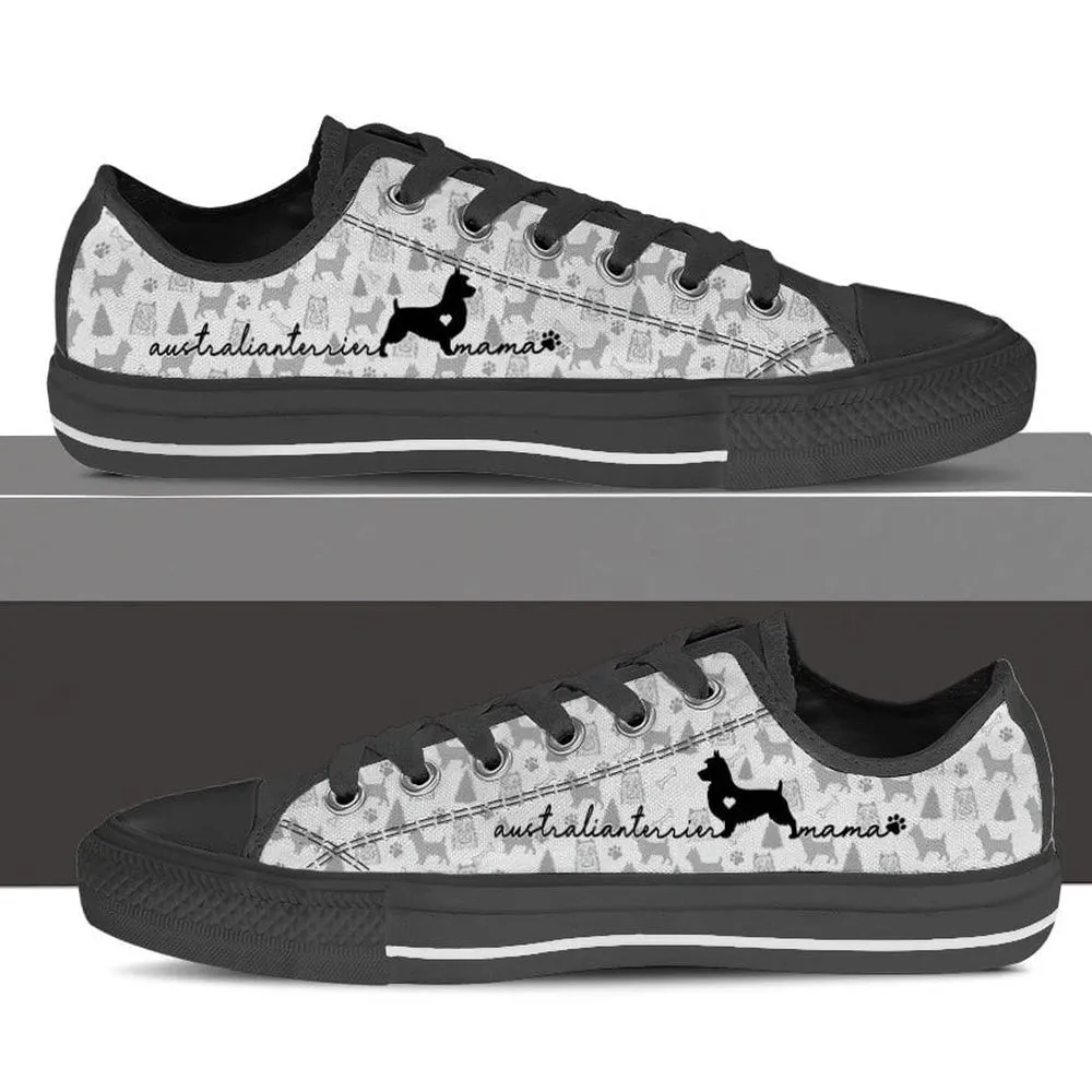 Australian Terrier Low Top Shoes, Dog Printed Shoes, Canvas Shoes For Men, Women