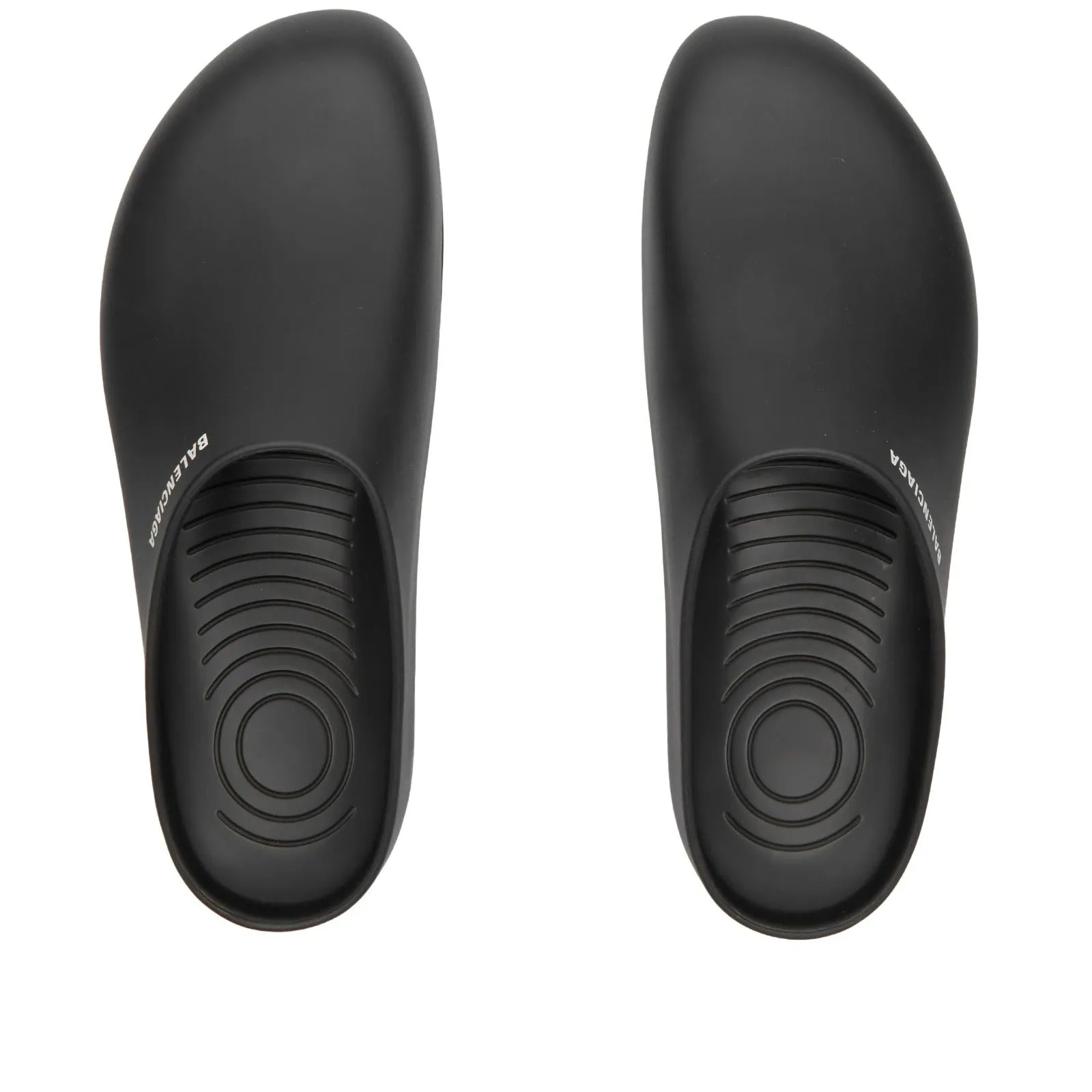 Balenciaga Logo Rubber Mules, black