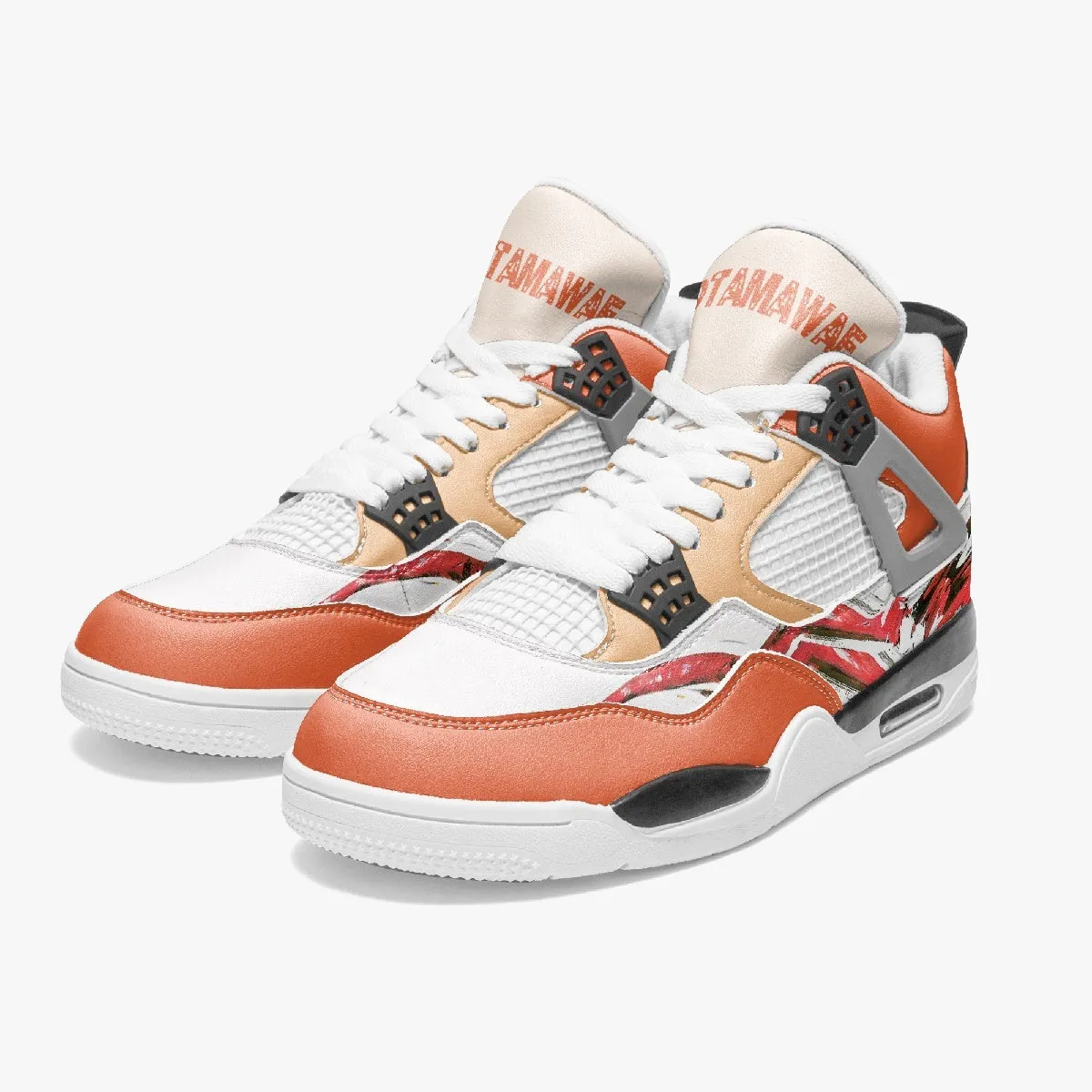 Basketball Sneakers - Orange Splash