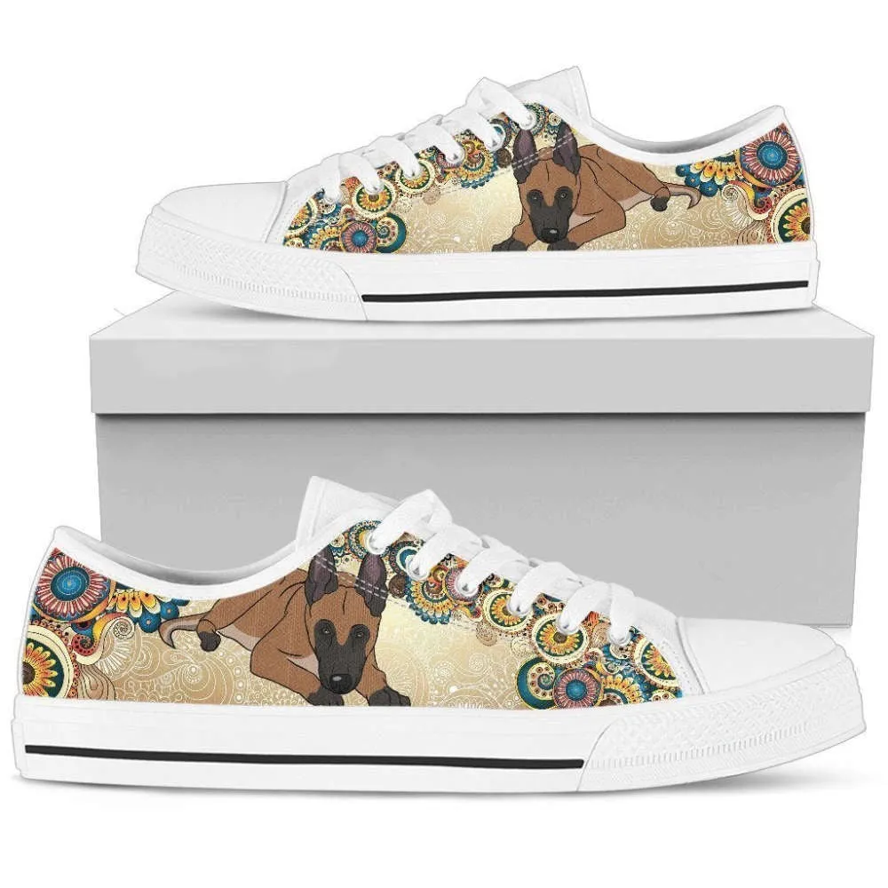 Belgian Shepherd Women'S Low Top Shoe - Stylish & Sustainable Footwear, Dog Printed Shoes, Canvas Shoes For Men, Women