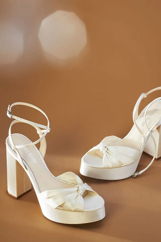 Bella Belle platform shoes, ivory