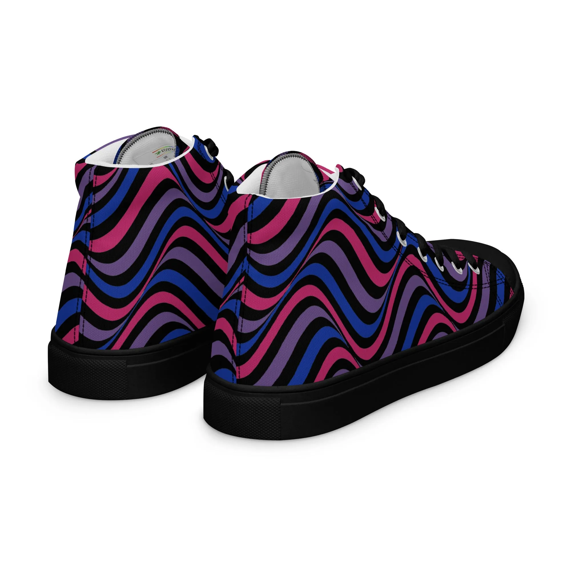 Bisexual Bi Wavey Men’s High Top Canvas Athletic Shoes