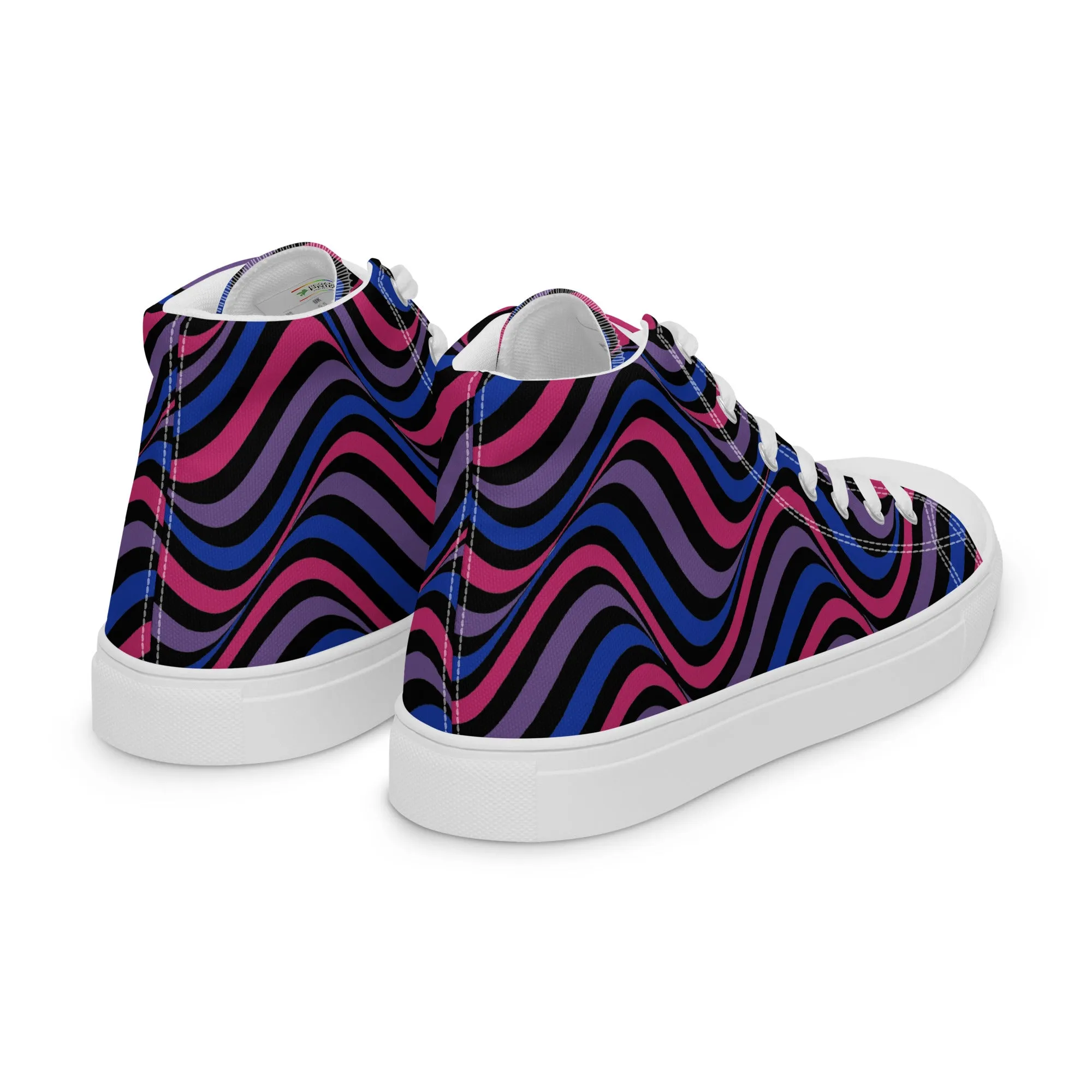 Bisexual Bi Wavey Men’s High Top Canvas Athletic Shoes