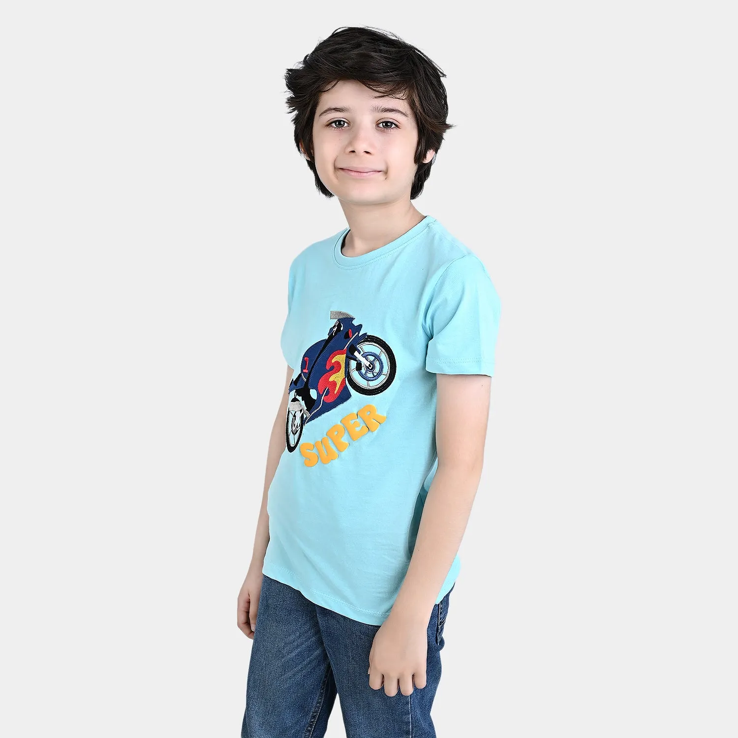 Boys Cotton Jersey T-Shirt H/S Super Bike