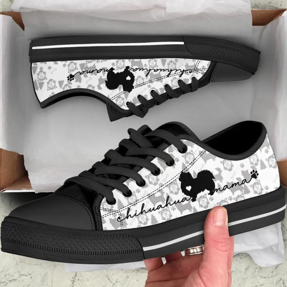 Chihuahua Low Top, Dog Printed Shoes, Canvas Shoes For Men, Women