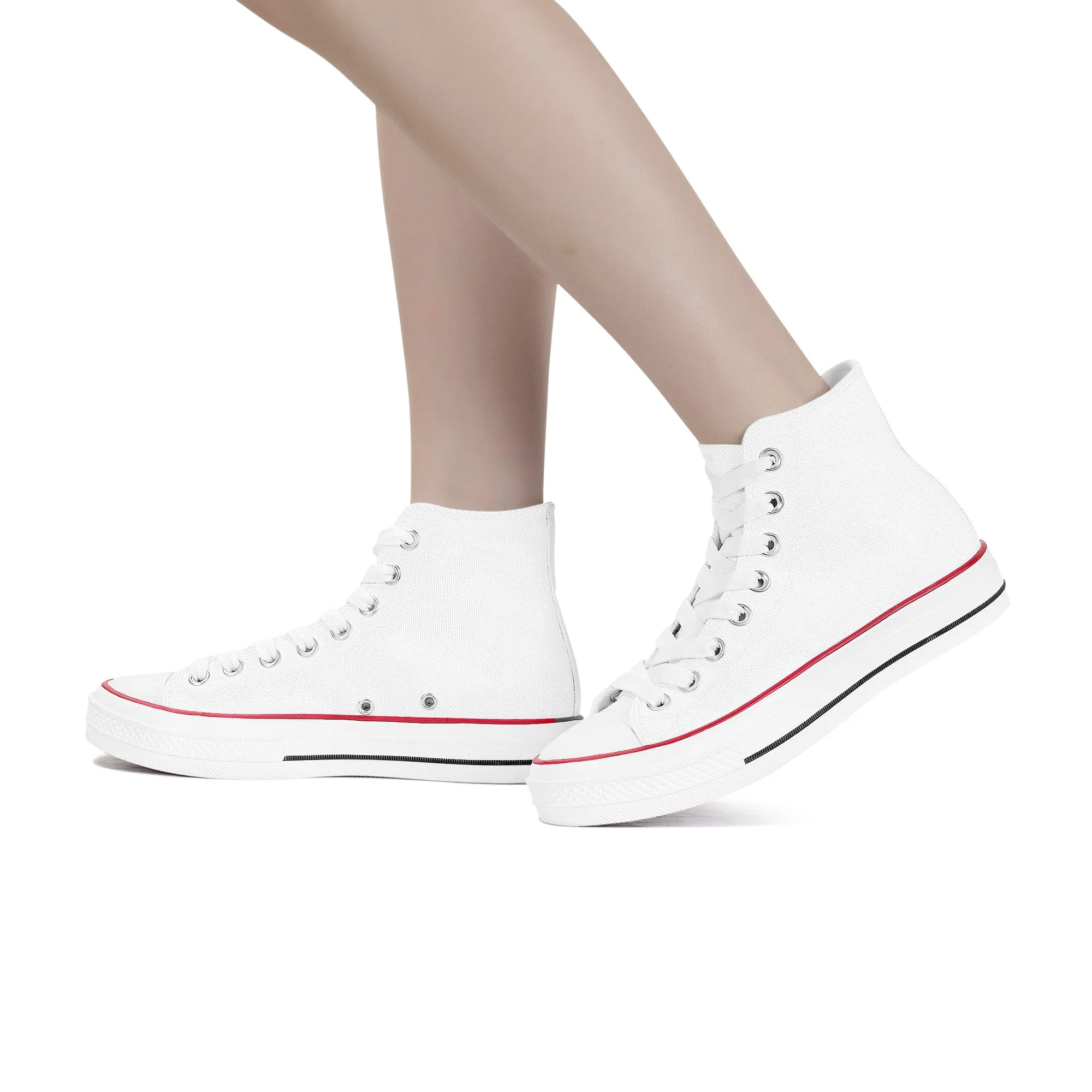 Create Your Own - High Top Canvas Shoes - White