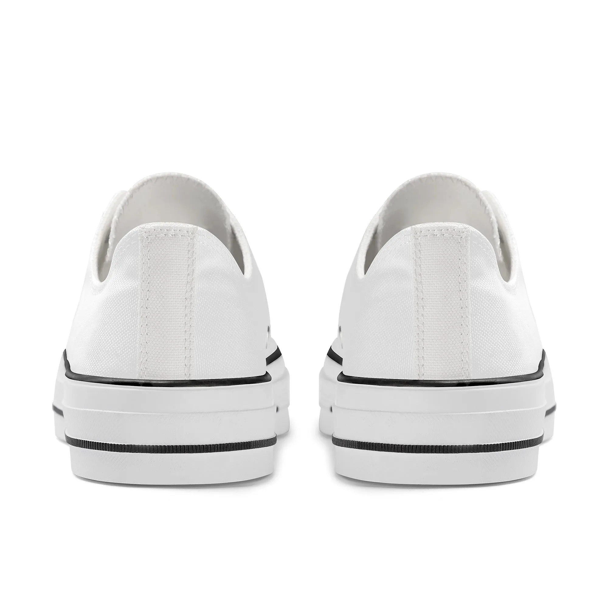 Create Your Own-Unisex Classic Low Top Canvas Shoes - White