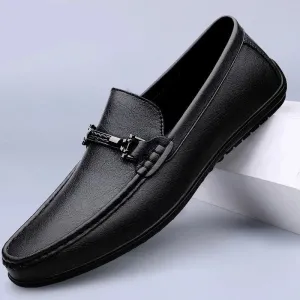 Fashion Leather Men Casual Shoes Luxury Comfortable Slip on Formal Loafers Men Moccasins Italian Soft Male Driving Shoes