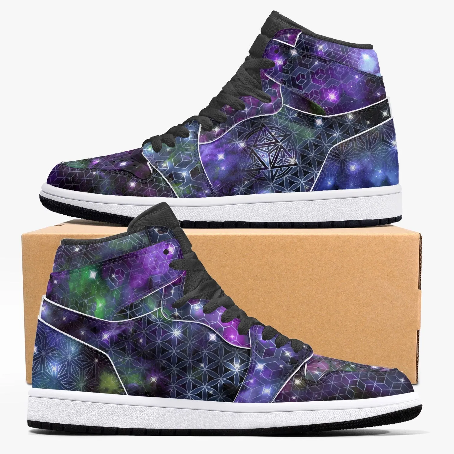 Galaxy 1 | High-Top Leather Sneakers | Psypepper