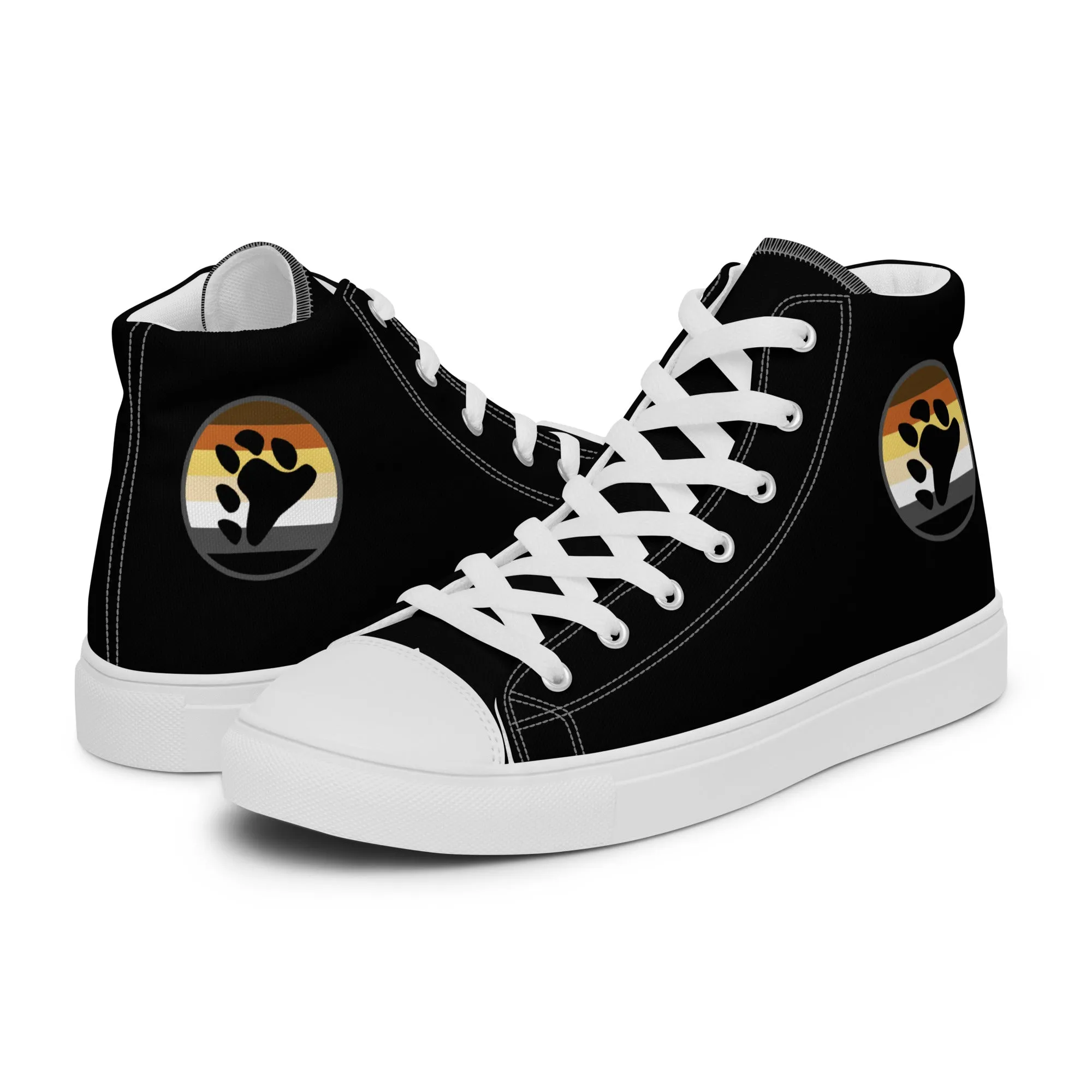 Gay Bear Men’s High Top Canvas Athletic Shoes