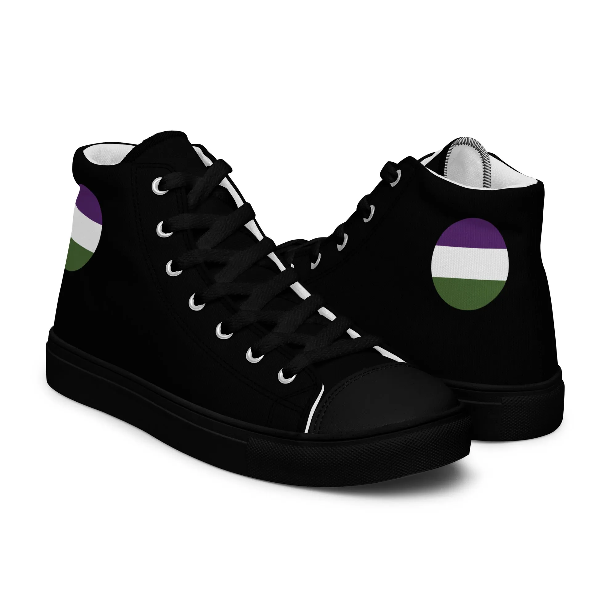 Genderqueer Men’s High Top Canvas Athletic Shoes