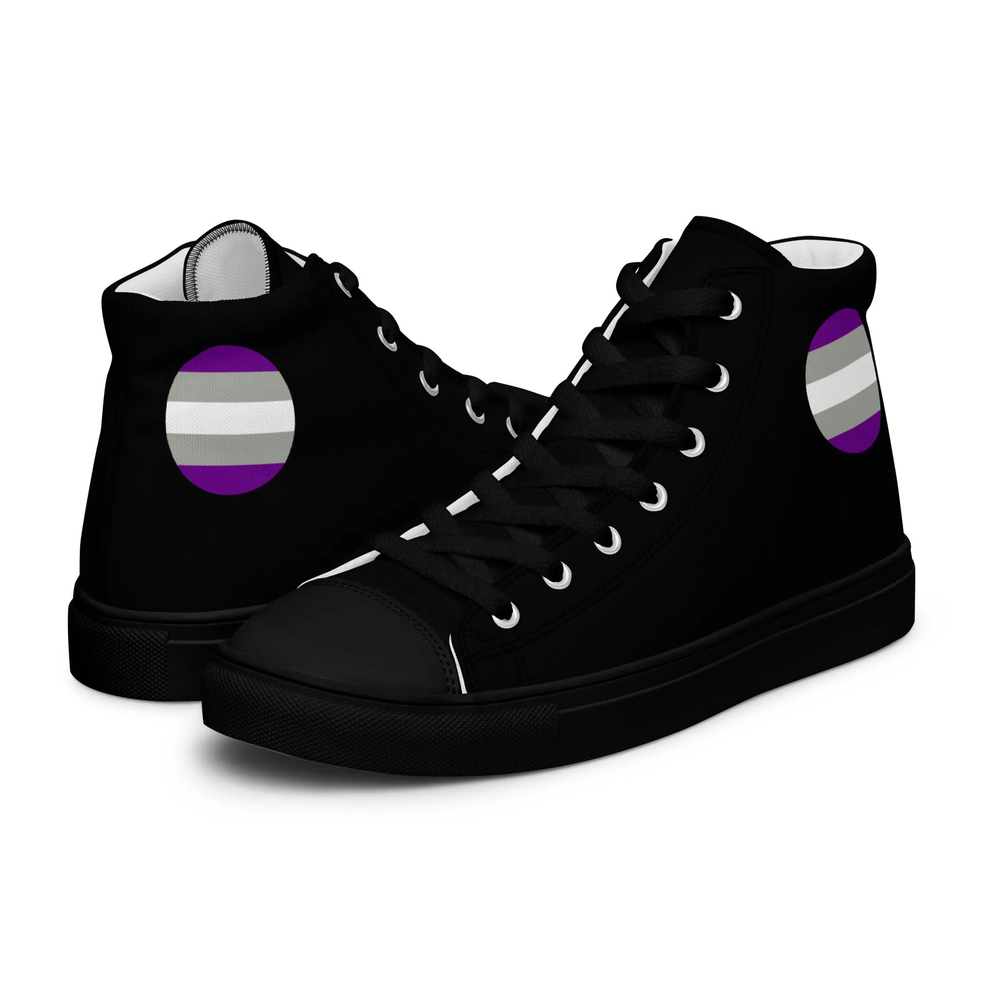 Greysexual Pride Men’s High Top Canvas Athletic Shoes