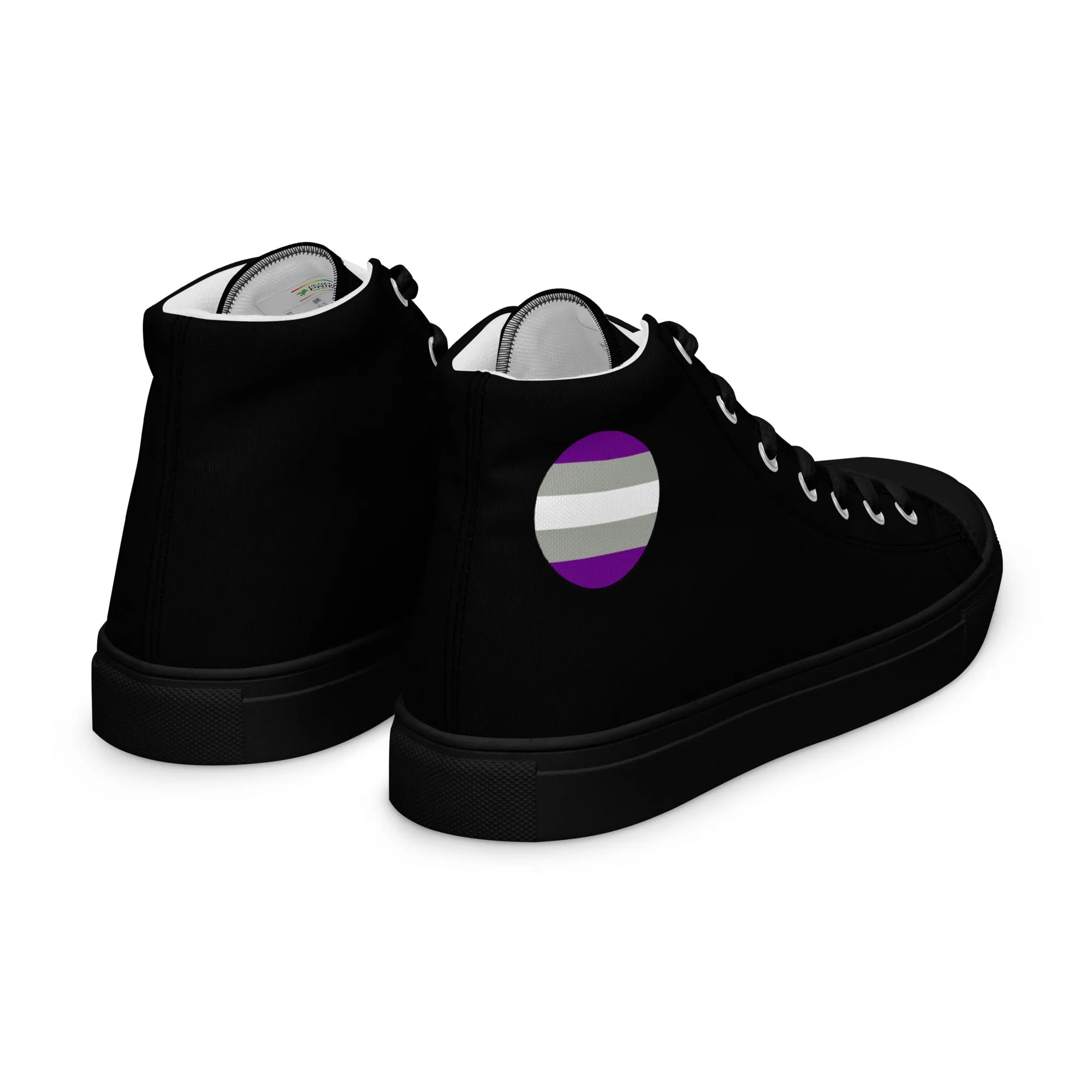 Greysexual Pride Men’s High Top Canvas Athletic Shoes