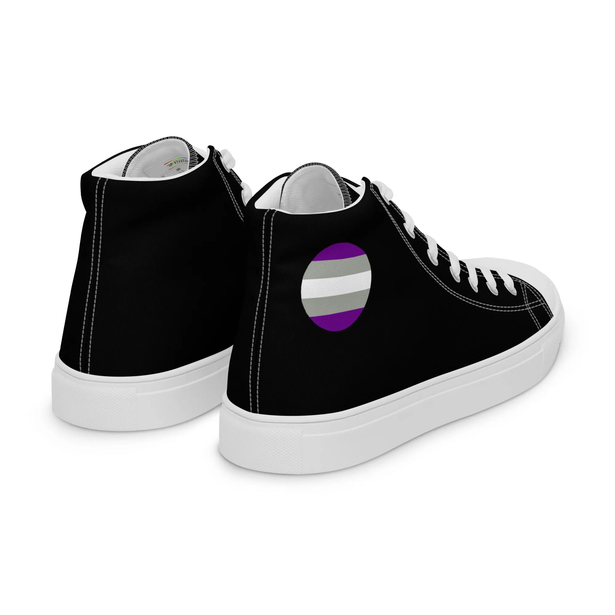 Greysexual Pride Men’s High Top Canvas Athletic Shoes