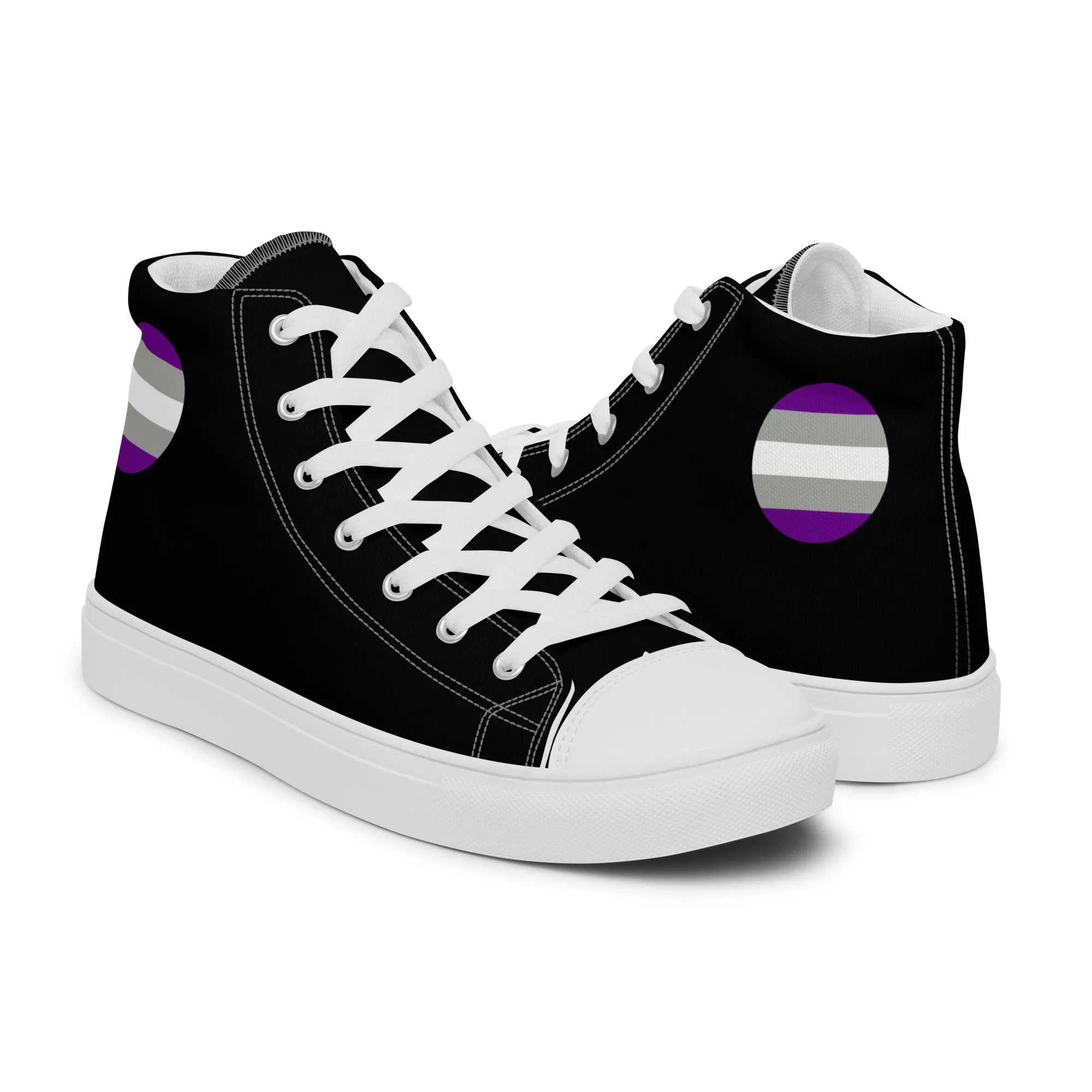 Greysexual Pride Men’s High Top Canvas Athletic Shoes