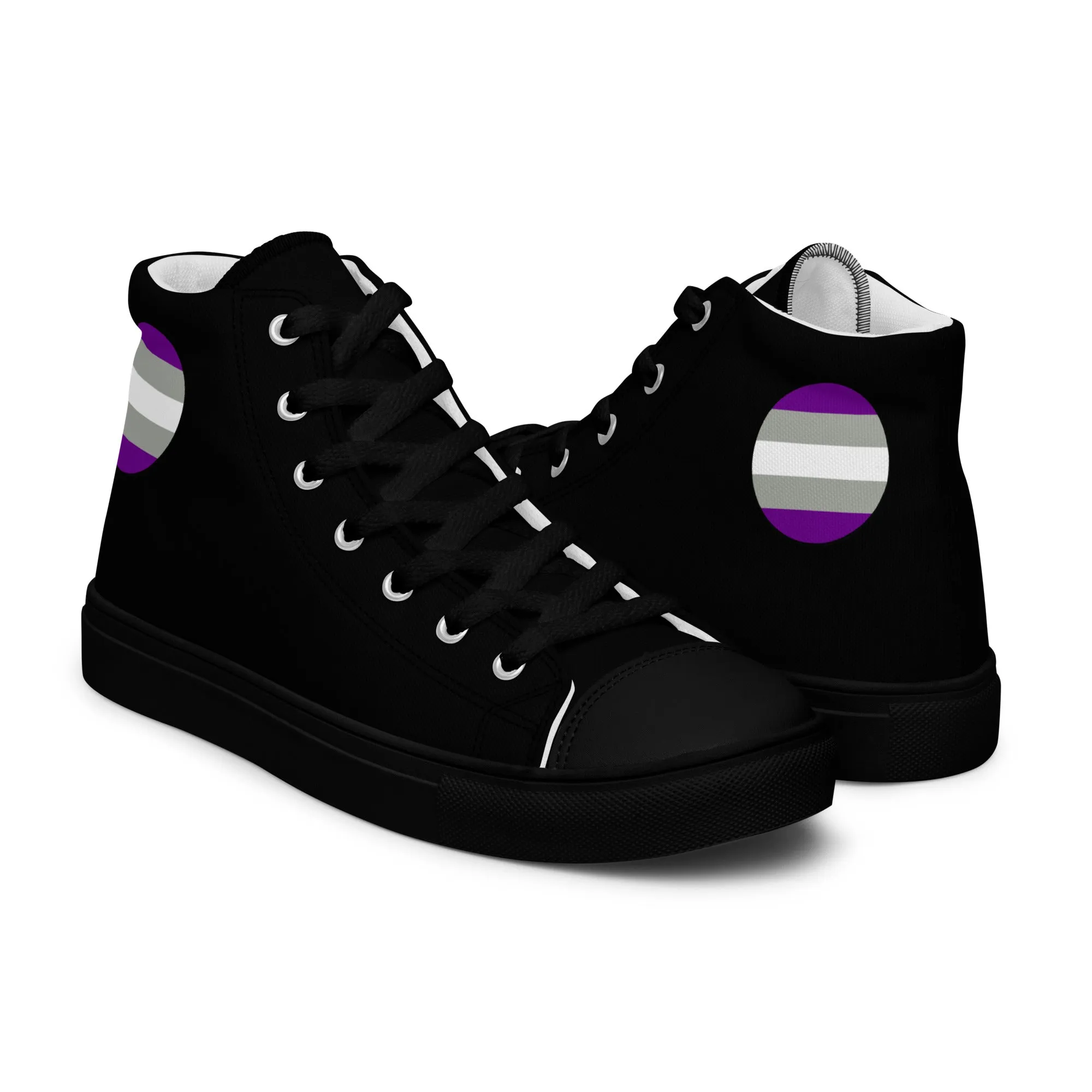 Greysexual Pride Men’s High Top Canvas Athletic Shoes