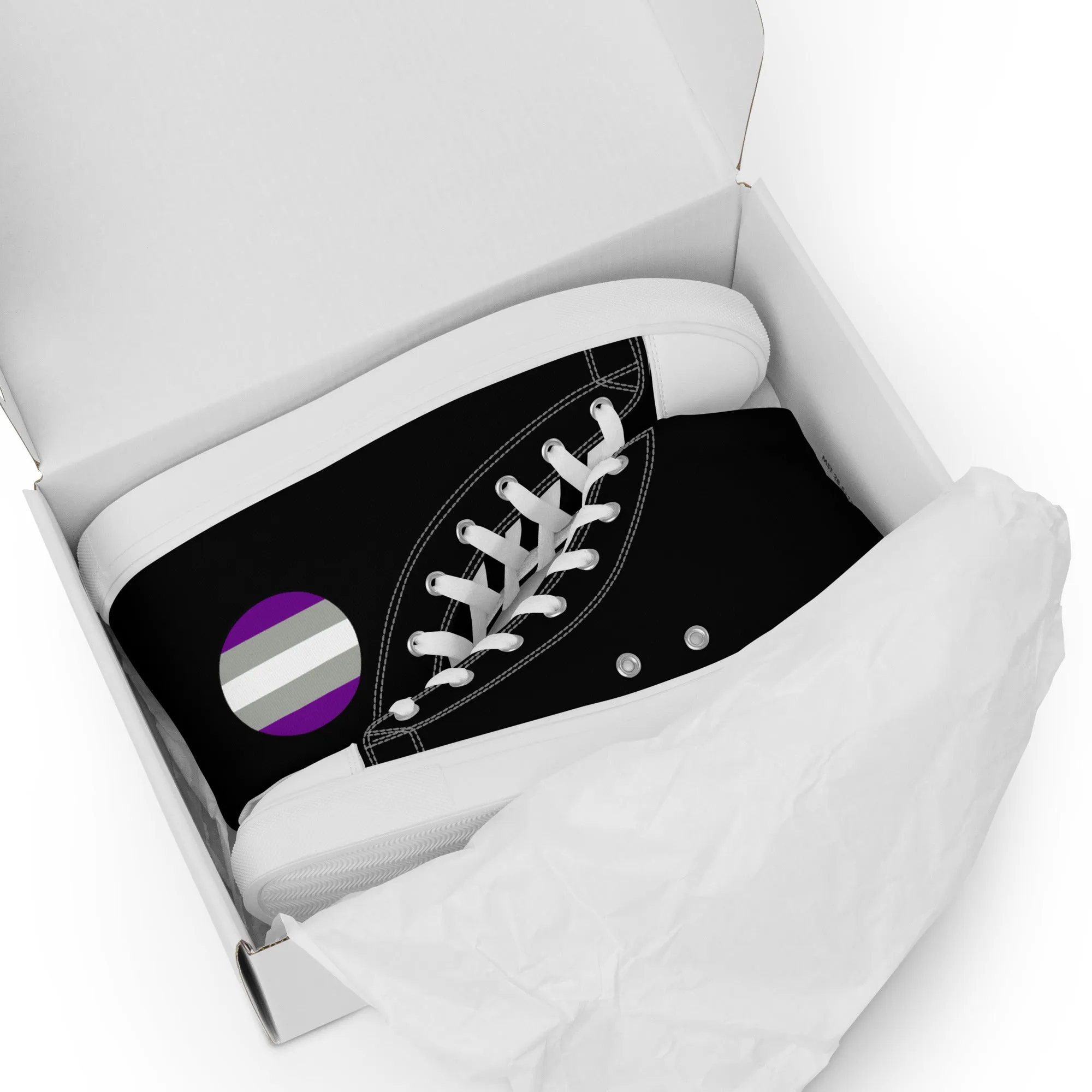 Greysexual Pride Women’s High Top Canvas Athletic Shoes