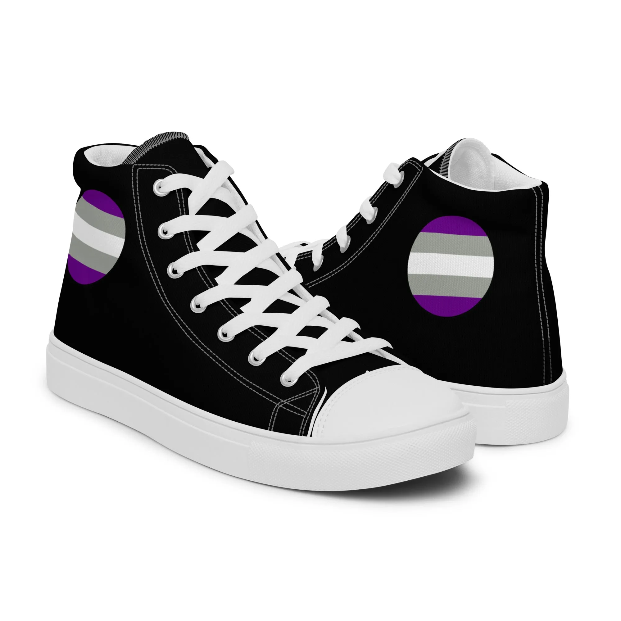 Greysexual Pride Women’s High Top Canvas Athletic Shoes