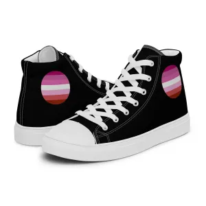 Lesbian Pride Women’s High Top Canvas Athletic Shoes