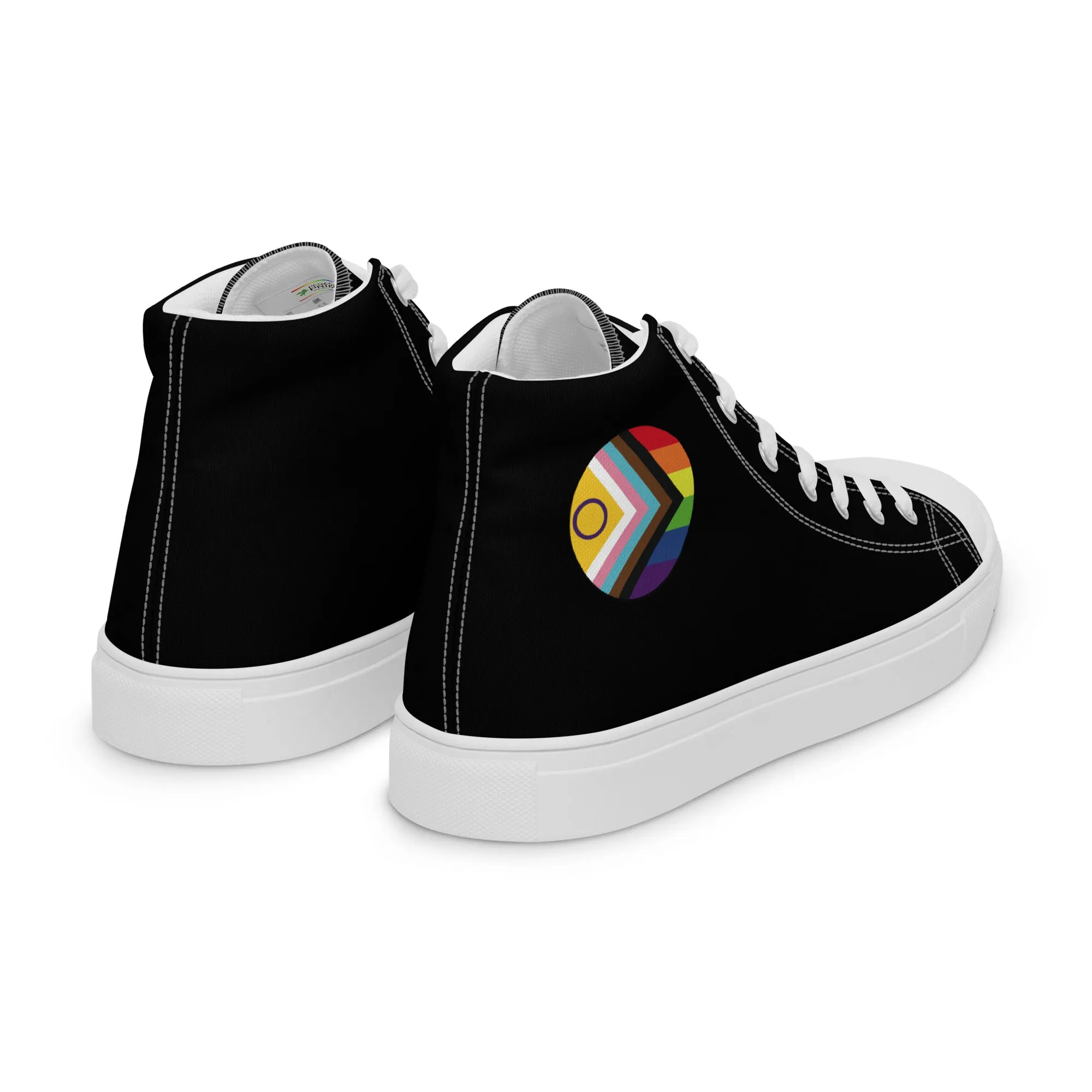 LGBTQ Intersex Progress Pride Women’s High Top Canvas Athletic Shoes