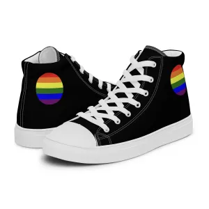 LGBTQ Pride Men’s High Top Canvas Athletic Shoes