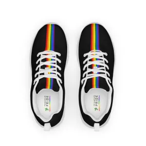 LGBTQ Pride Stripe Women’s Athletic Shoes Black