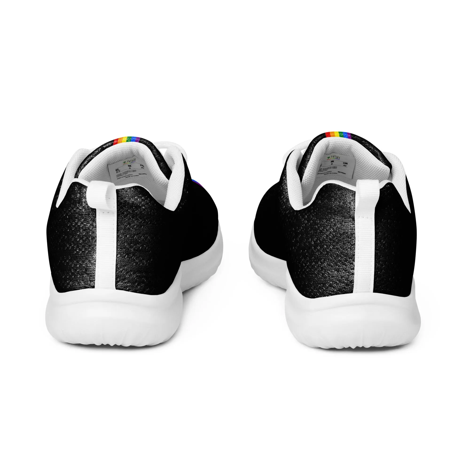 LGBTQ Pride Stripe Women’s Athletic Shoes Black