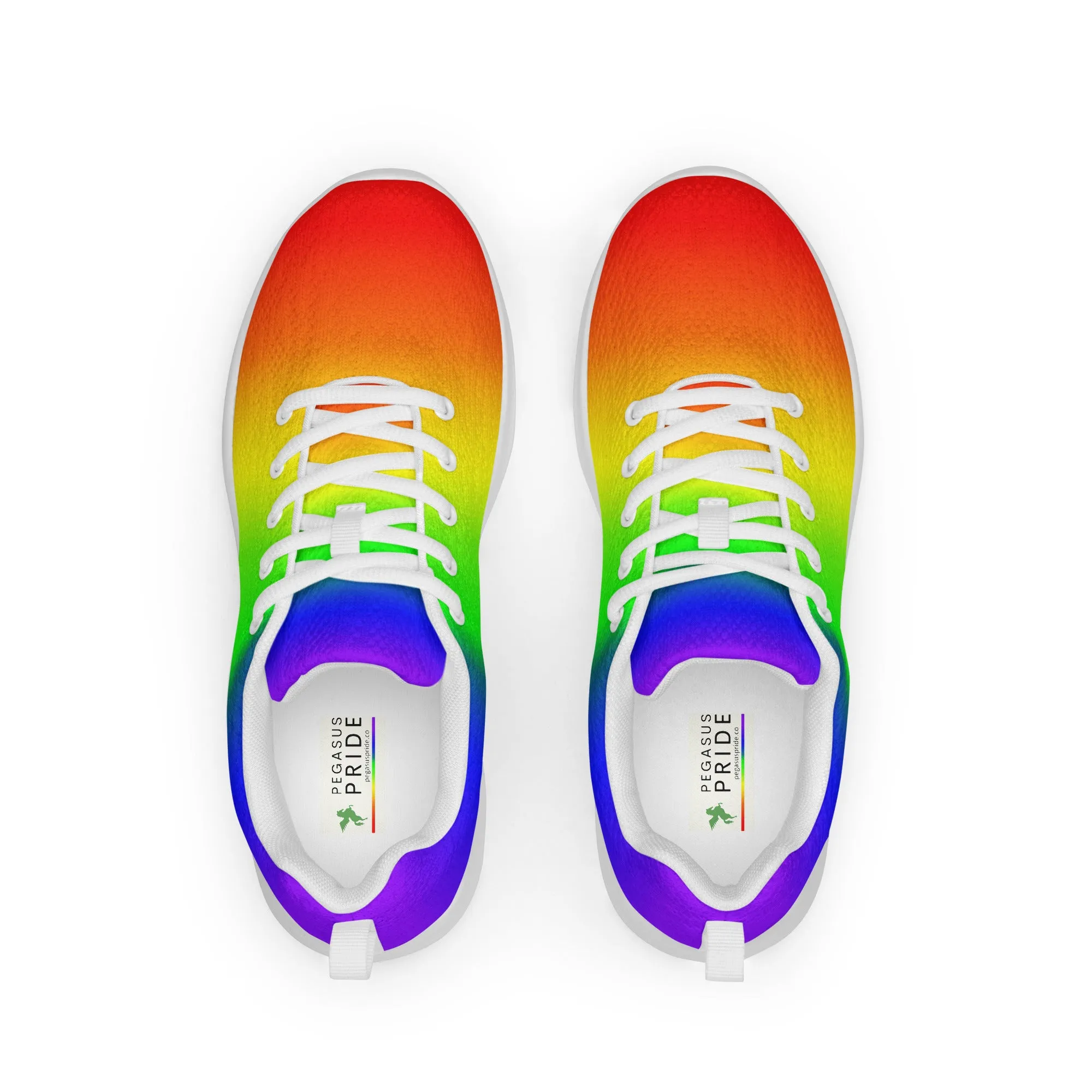 LGBTQ Pride Women’s Athletic Shoes - Rainbow Ombre