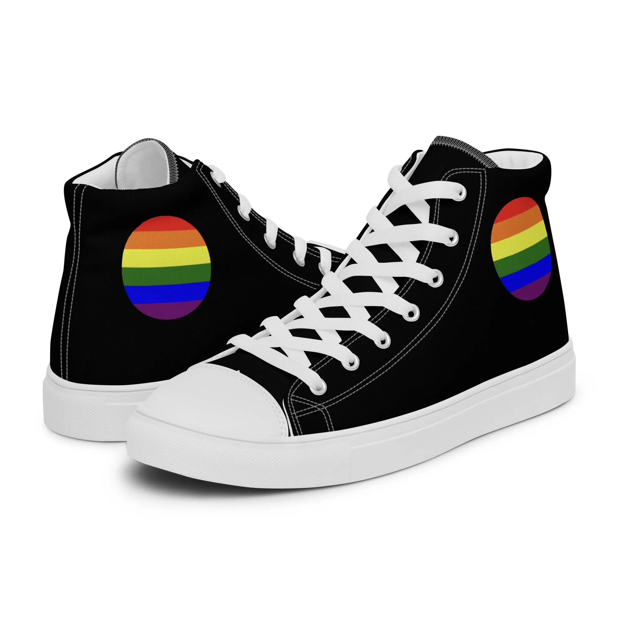 LGBTQ Pride Women’s High Top Canvas Athletic Shoes