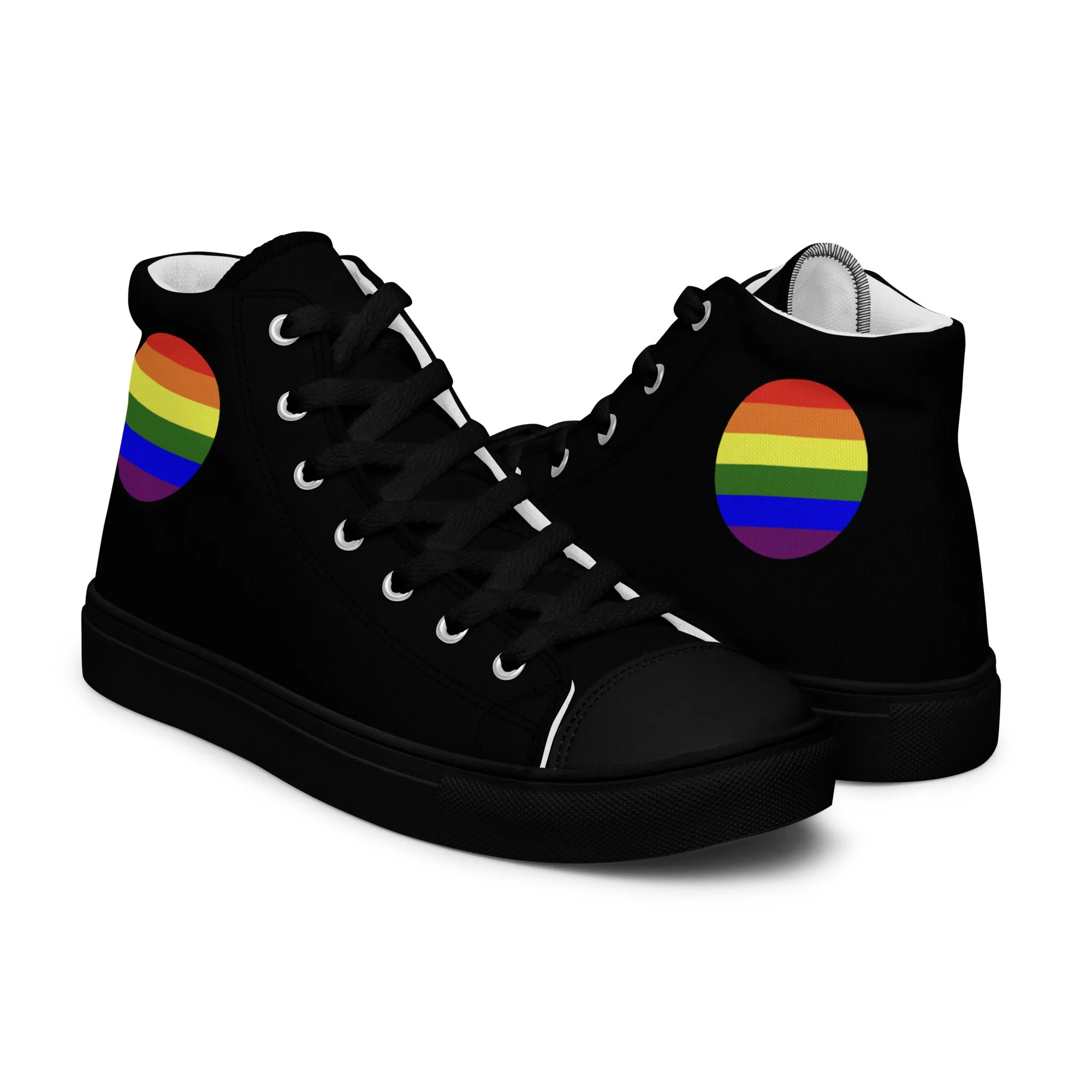 LGBTQ Pride Women’s High Top Canvas Athletic Shoes