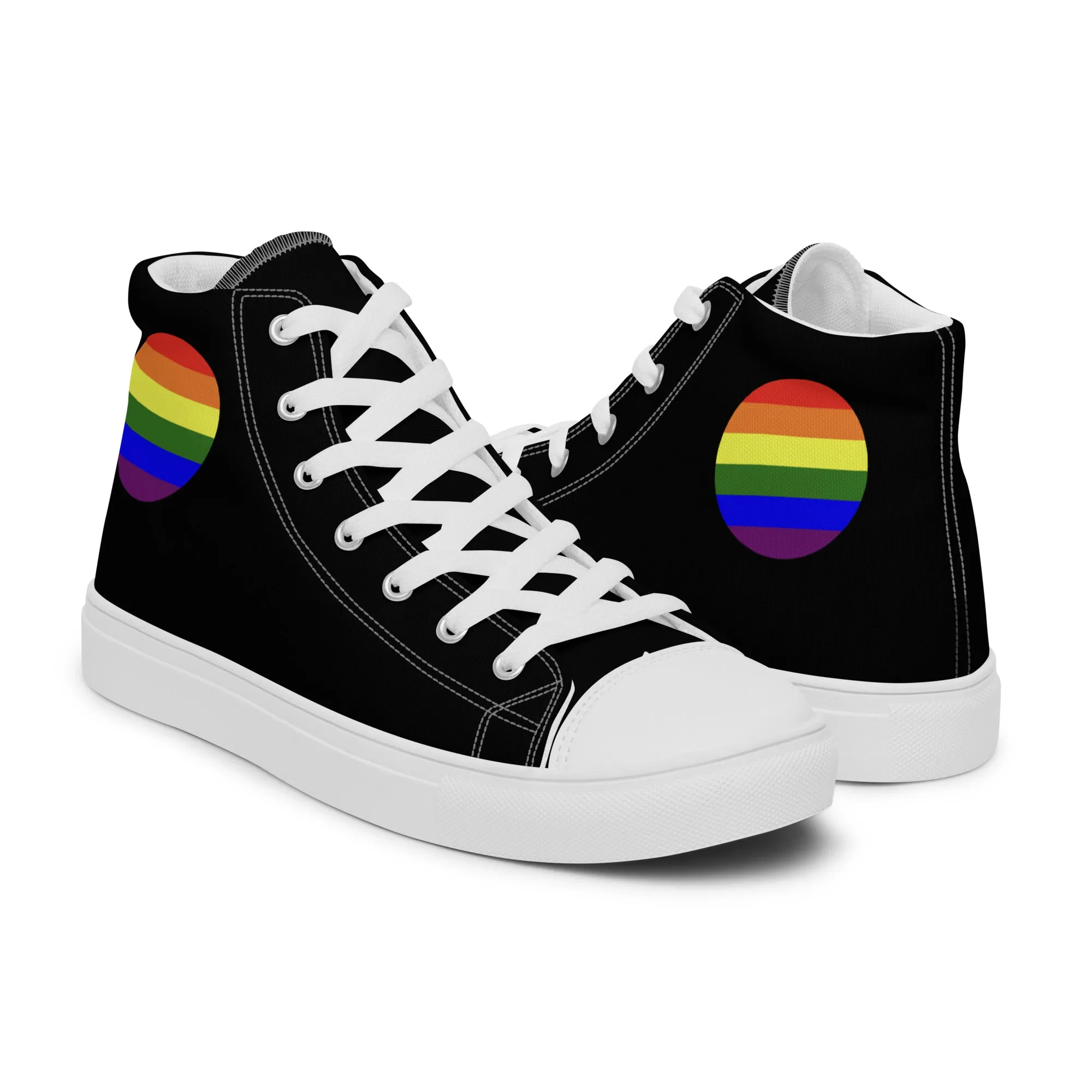 LGBTQ Pride Women’s High Top Canvas Athletic Shoes