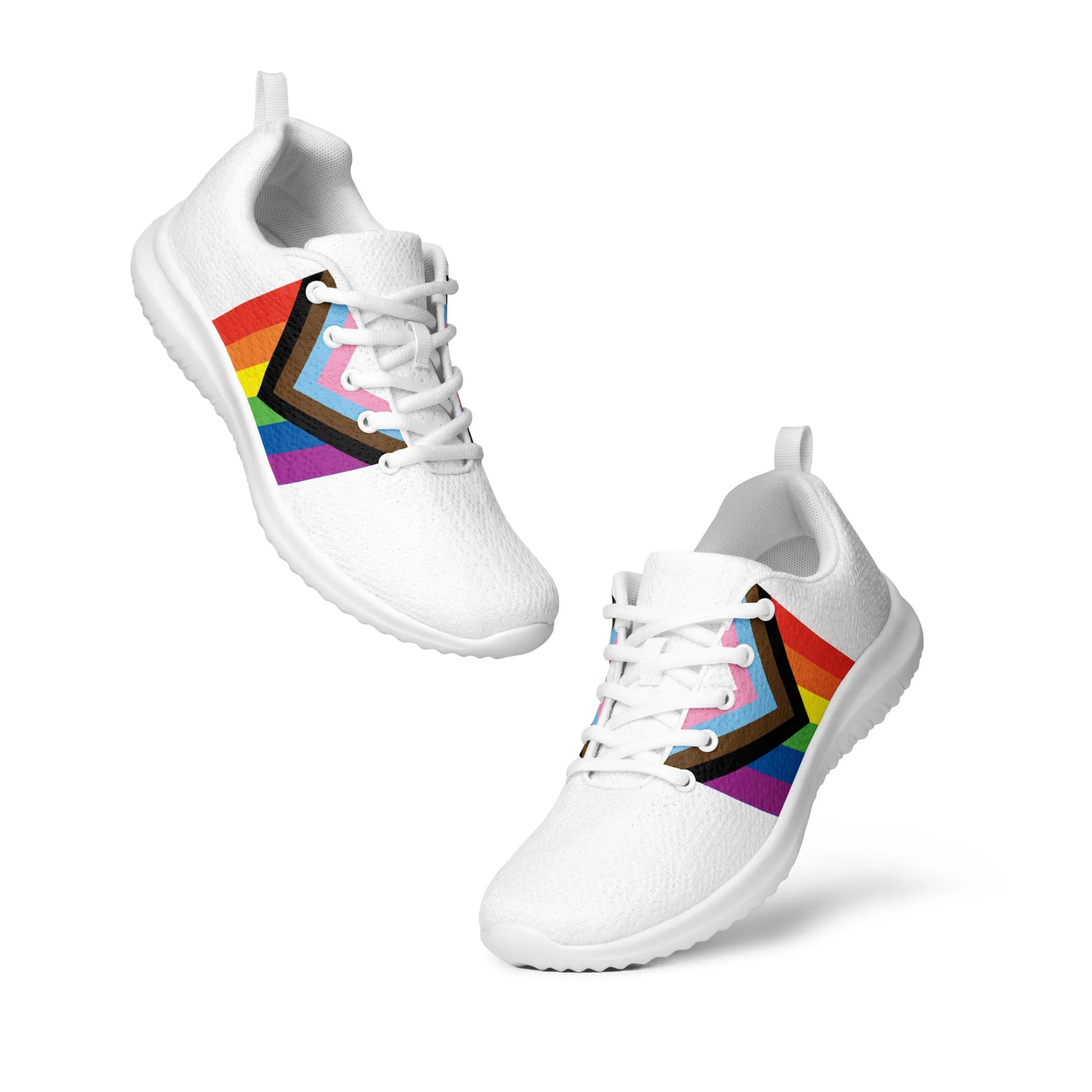 LGBTQ Progress Pride Flag Men’s Athletic Shoes Daniel Quasar