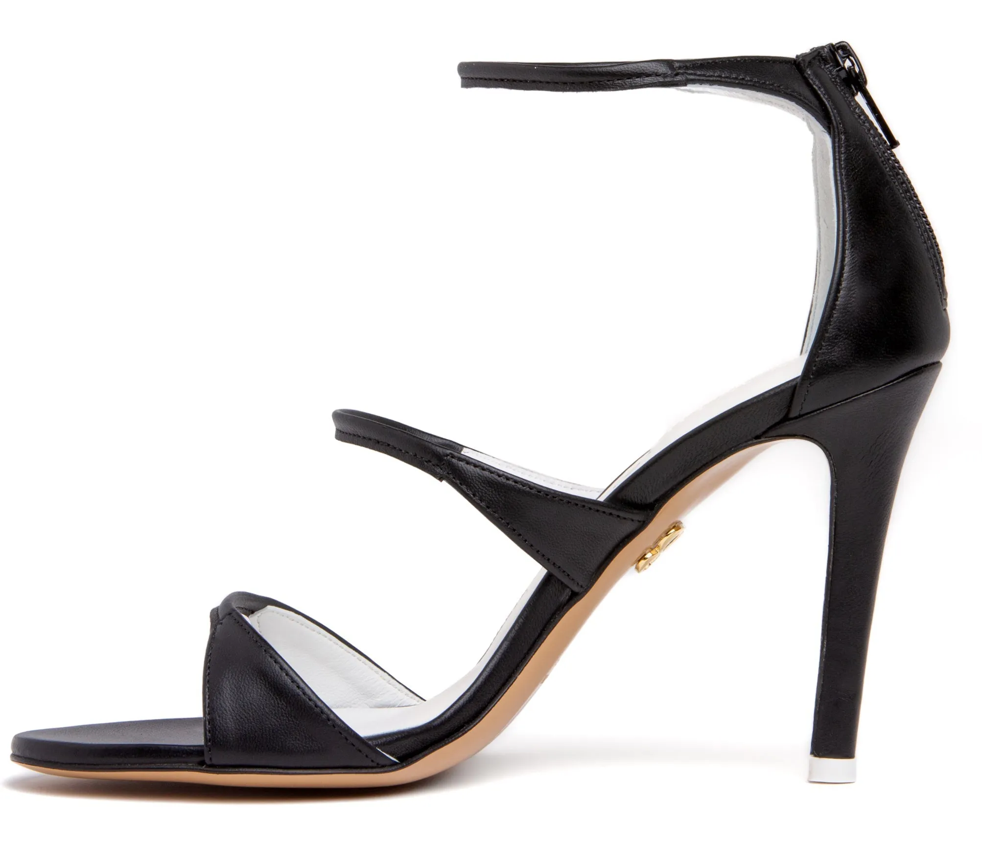 Lorenza Black Leather Sandal