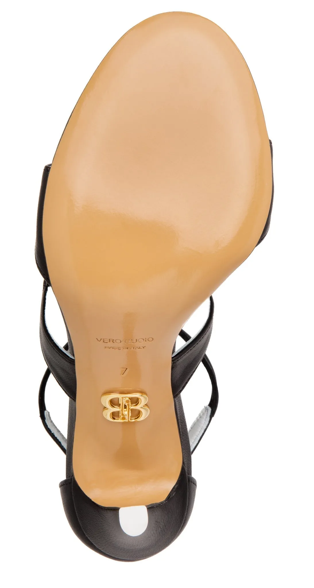 Lorenza Black Leather Sandal