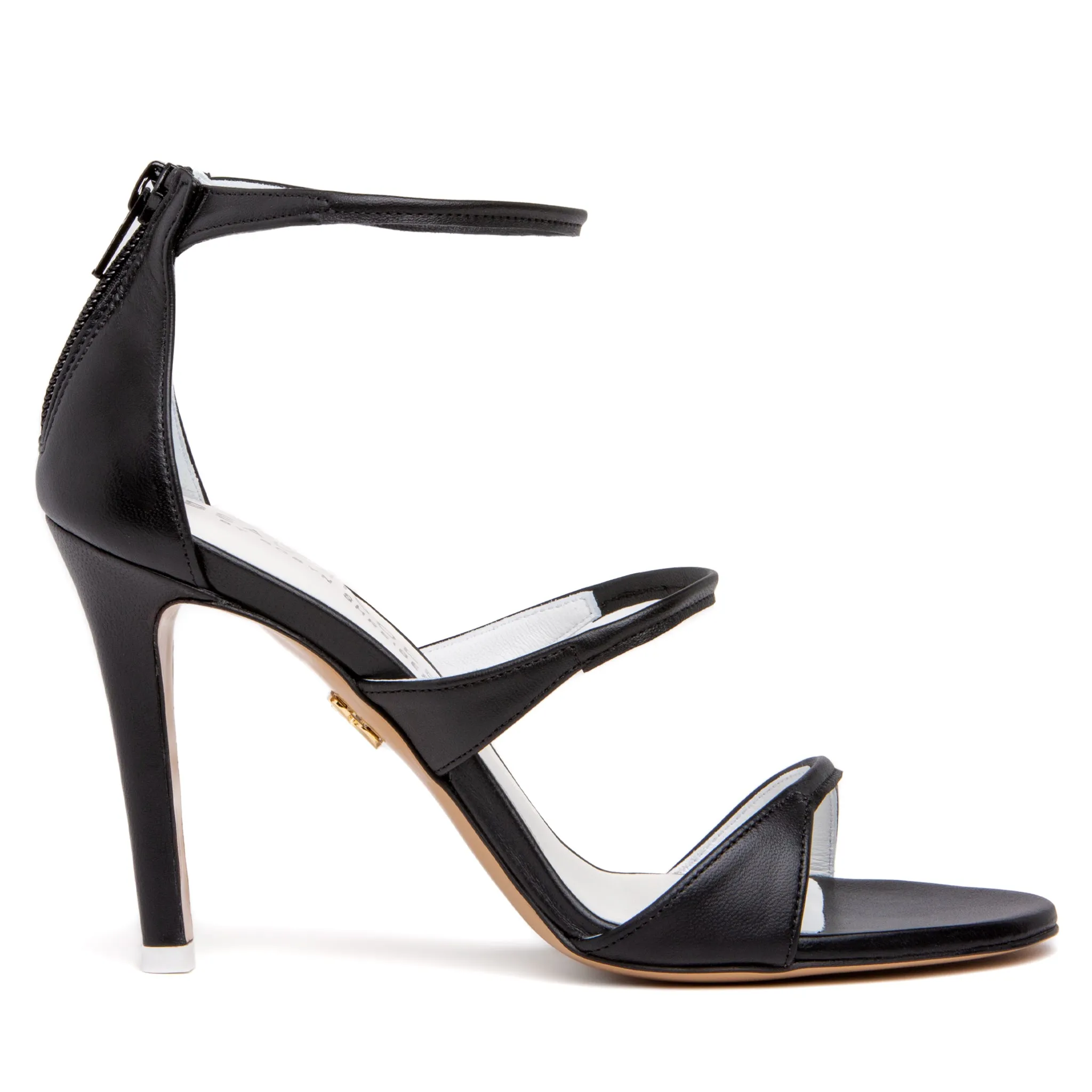 Lorenza Black Leather Sandal