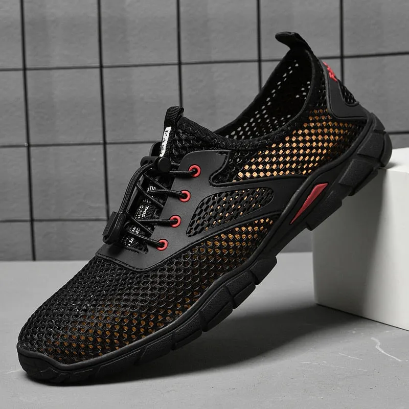 Men's Casual Shoes Summer Breathable Mesh Sneakers Rubber Sole Non-Slip Men's Walking Shoes Outdoor Fashion Men Shoes Size 38-46