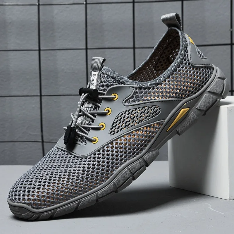 Men's Casual Shoes Summer Breathable Mesh Sneakers Rubber Sole Non-Slip Men's Walking Shoes Outdoor Fashion Men Shoes Size 38-46