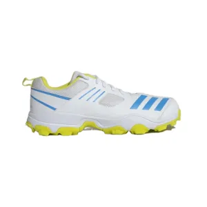 Men's Crihase Cricket Shoe (White/Blue/Acid Yellow)