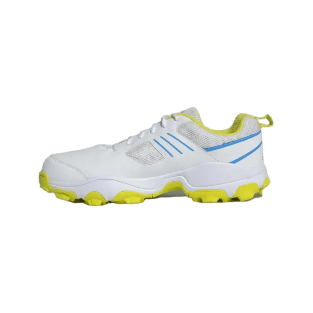 Men's Crihase Cricket Shoe (White/Blue/Acid Yellow)