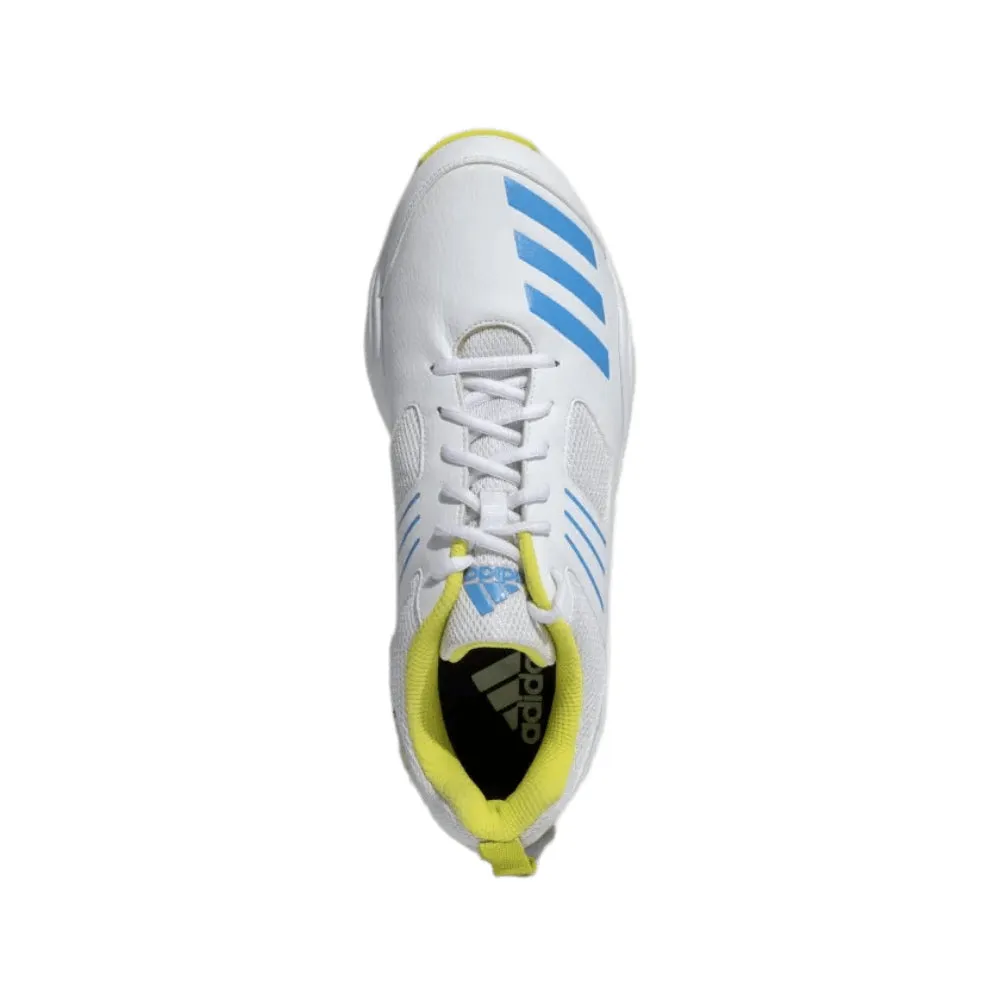 Men's Crihase Cricket Shoe (White/Blue/Acid Yellow)