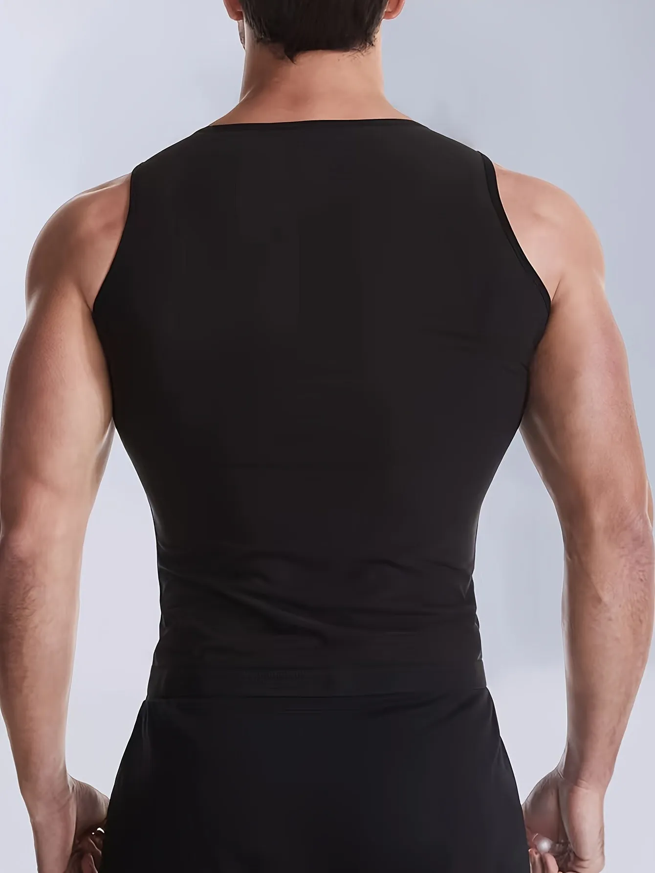 Mens Elite Moisture-Wicking Compression Tank Top - High-Performance Sleeveless Gym Vest for Intense Workouts and Fitness Training - Quick-Drying Muscle Support Athletic Fit