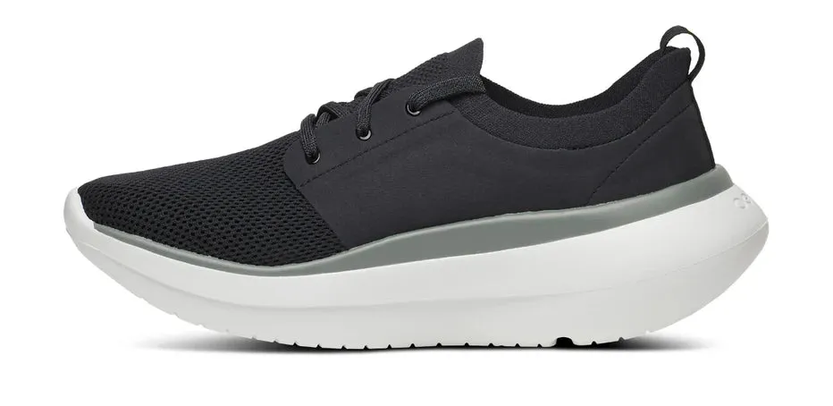 Men's OOfos OOmy STRIDE Color: White/Black